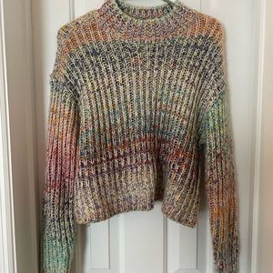 Multi Color Mock Neck Sweater